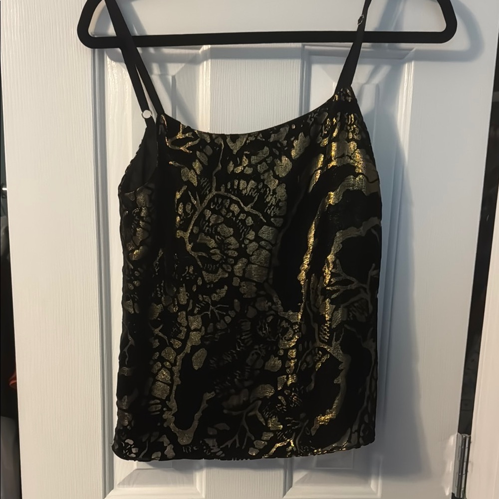 Alice + Olivia Elegant Black and Gold Women's Top